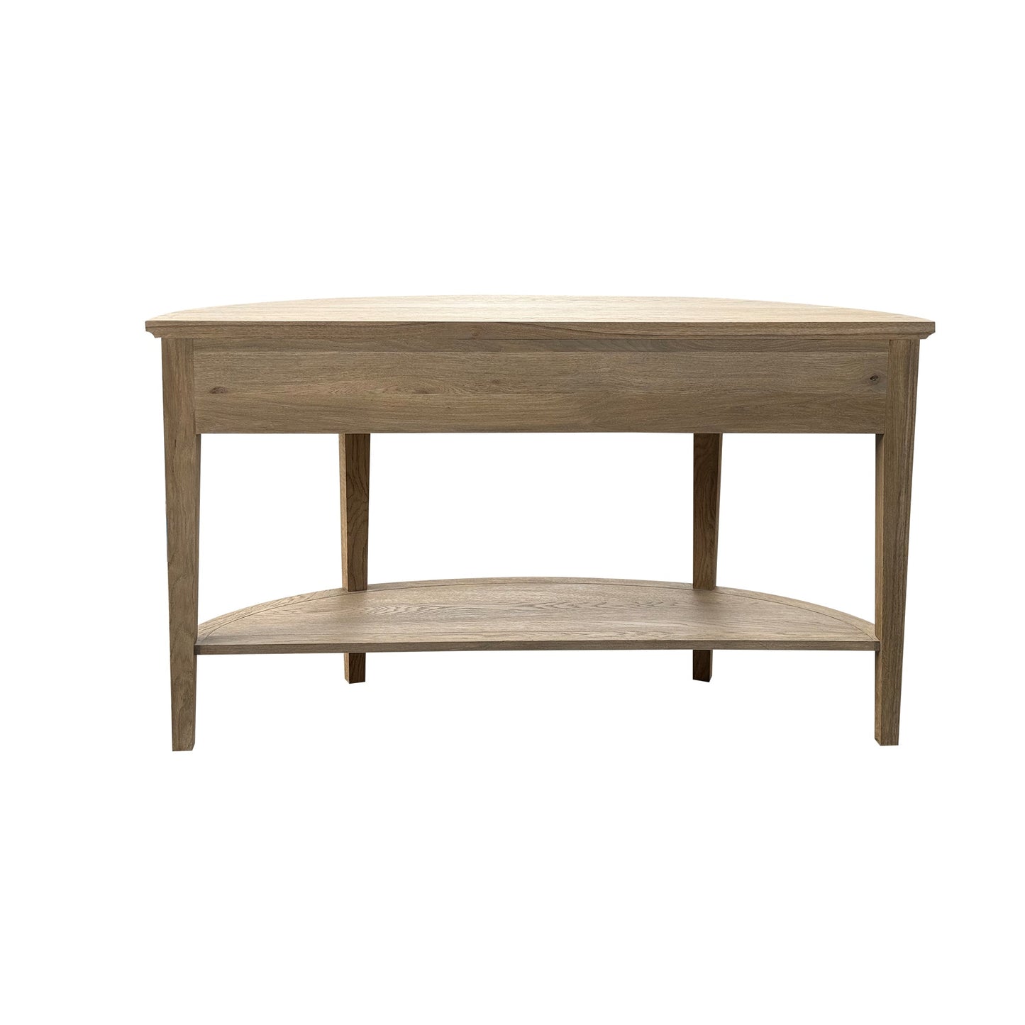 Breton Curved Console - Weathered Oak