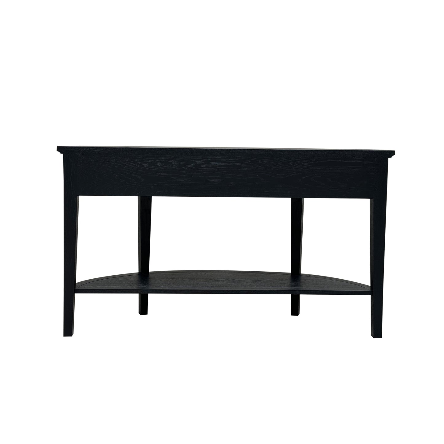 Breton Curved Console - Black Oak