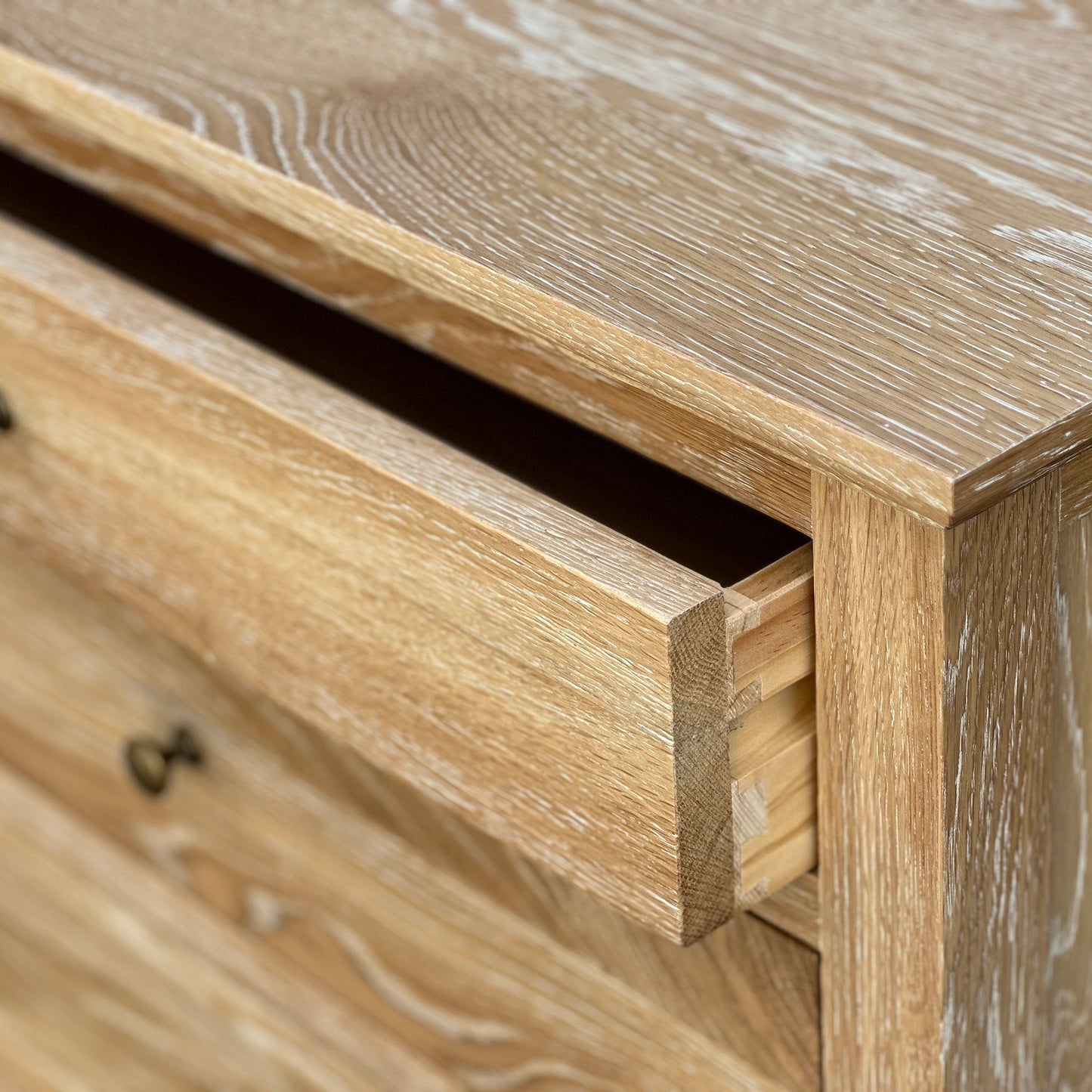 Emmerson Side Table - Large - Whitewash Oak