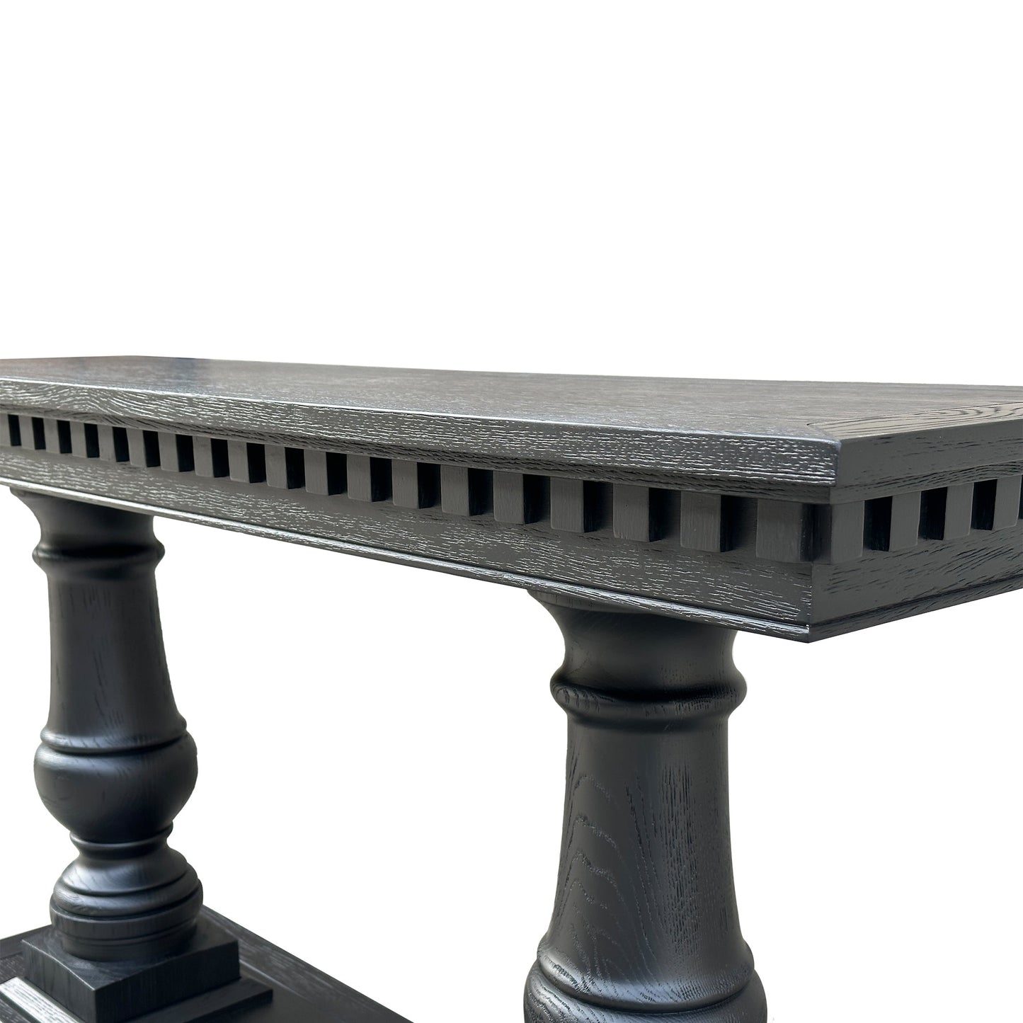 Balustrade Console - Black Oak