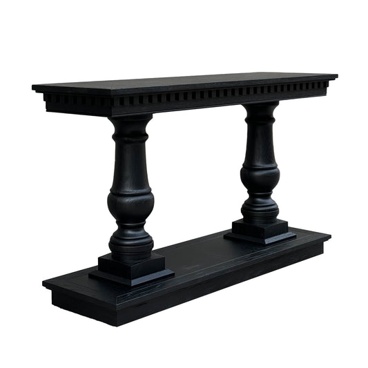 Balustrade Console - Black Oak