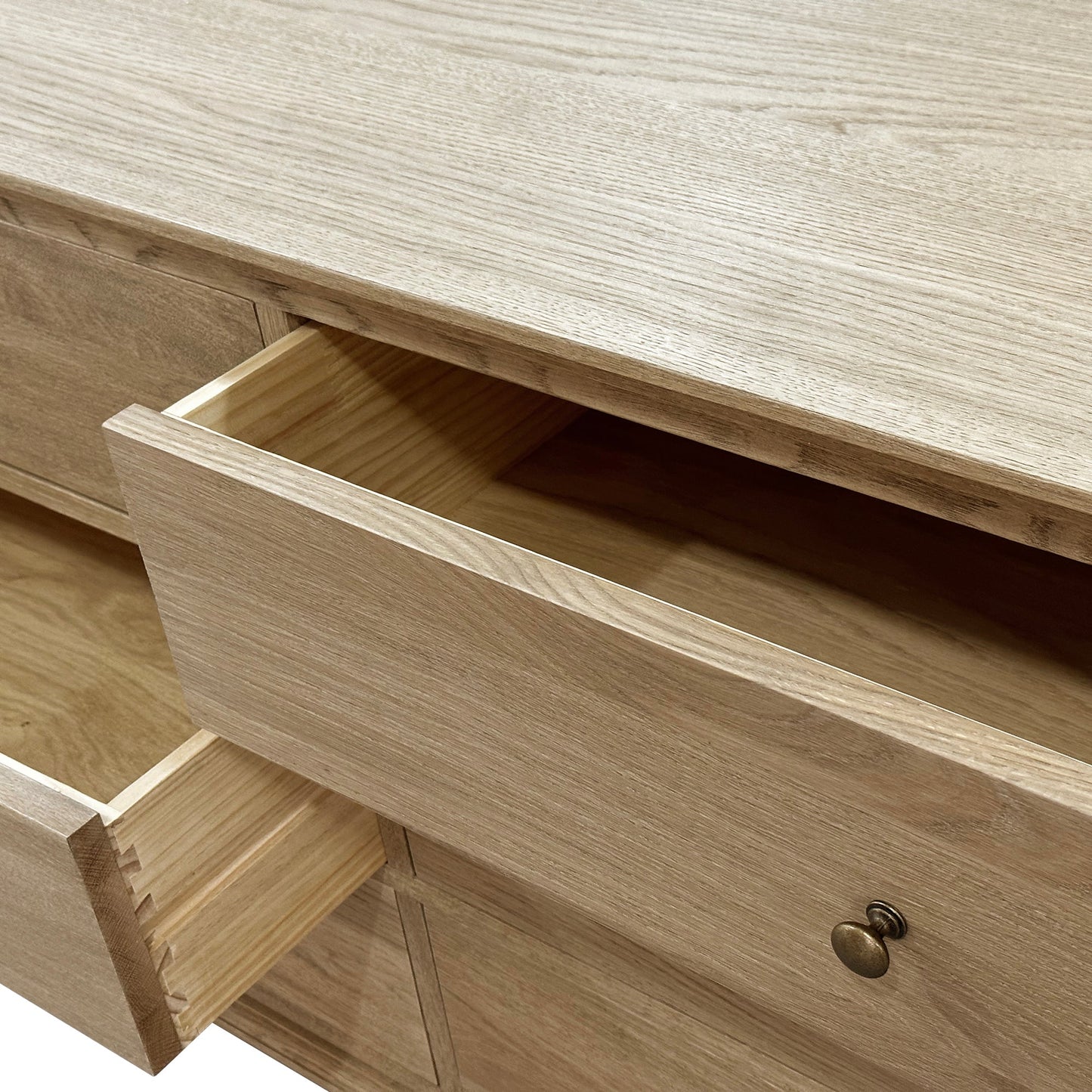 Emmerson 6 Drawers Dresser - Weathered Oak - Round Knobs