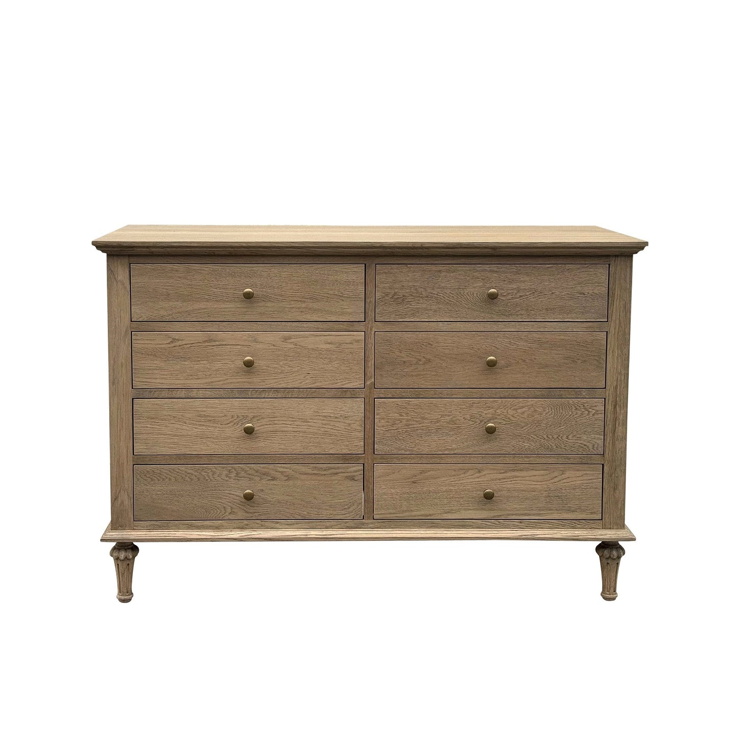 Emmerson 8 Drawers Dresser - Weathered Oak - Round Knobs