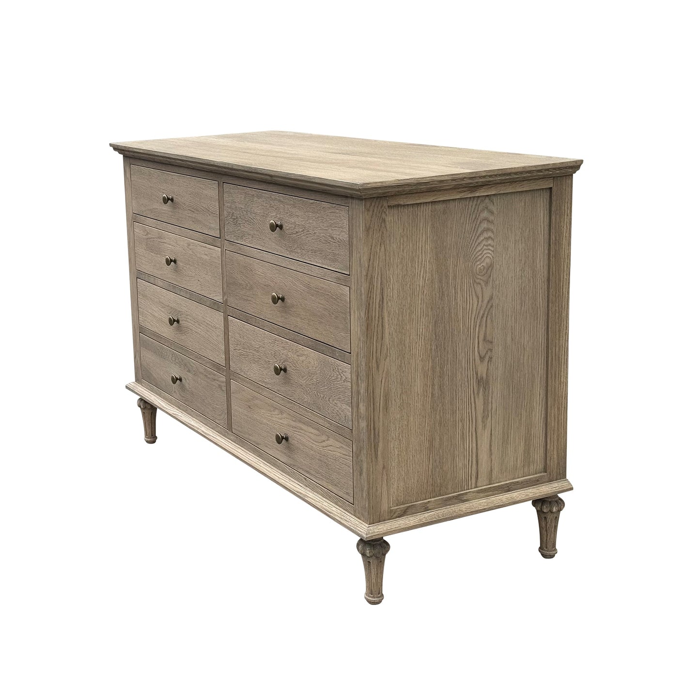 Emmerson 8 Drawers Dresser - Weathered Oak - Round Knobs