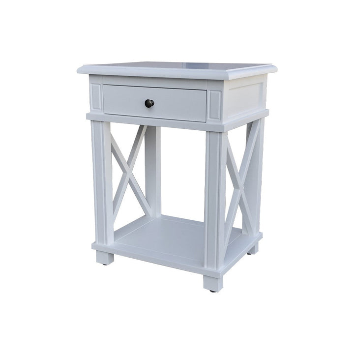X Brace Side Table White