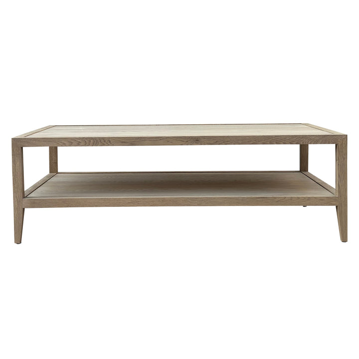 French Contemporary Coffee Table Weathered Oak