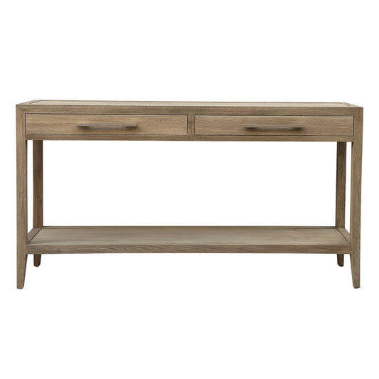 French Contemporary Console Weathered Oak