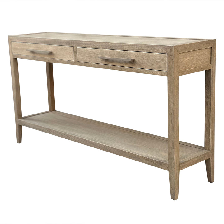 French Contemporary Console Weathered Oak