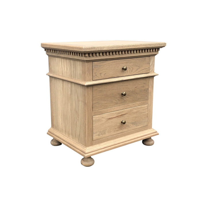 Frances Weathered Oak Bedside Table