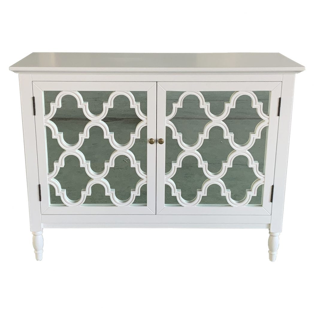 Mirror 2 Door Sideboard White