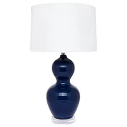 Nautical lamp navy base and white shade