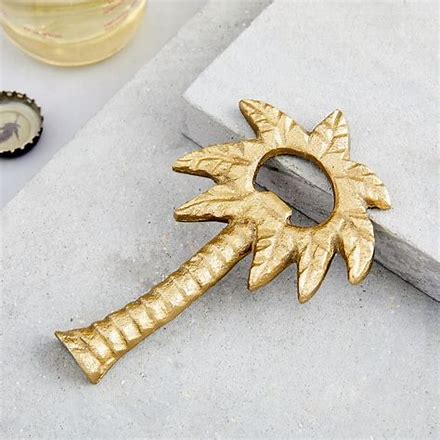 Palm Tree Brass Bottle Opener