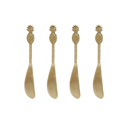 Pineapple Brass Spreader - Set Of 4