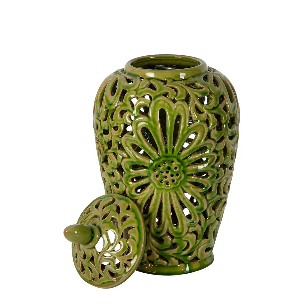 Positano Ginger Jar - Green Small