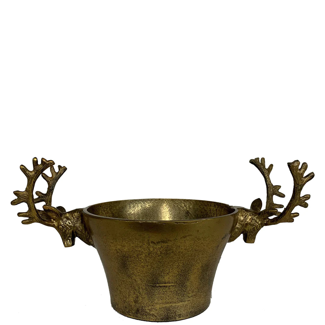 Reindeer Bowl Small - Antique Gold