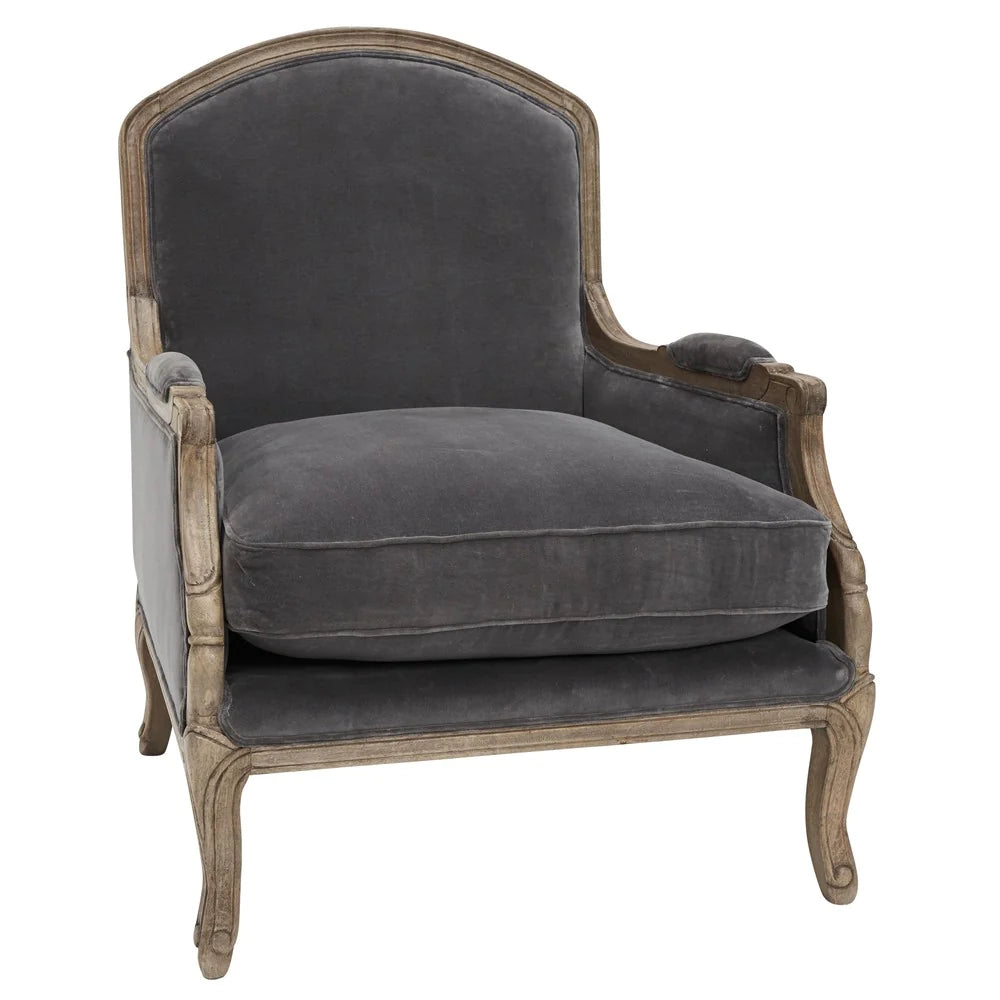 Rustic Slate Grey Armchair