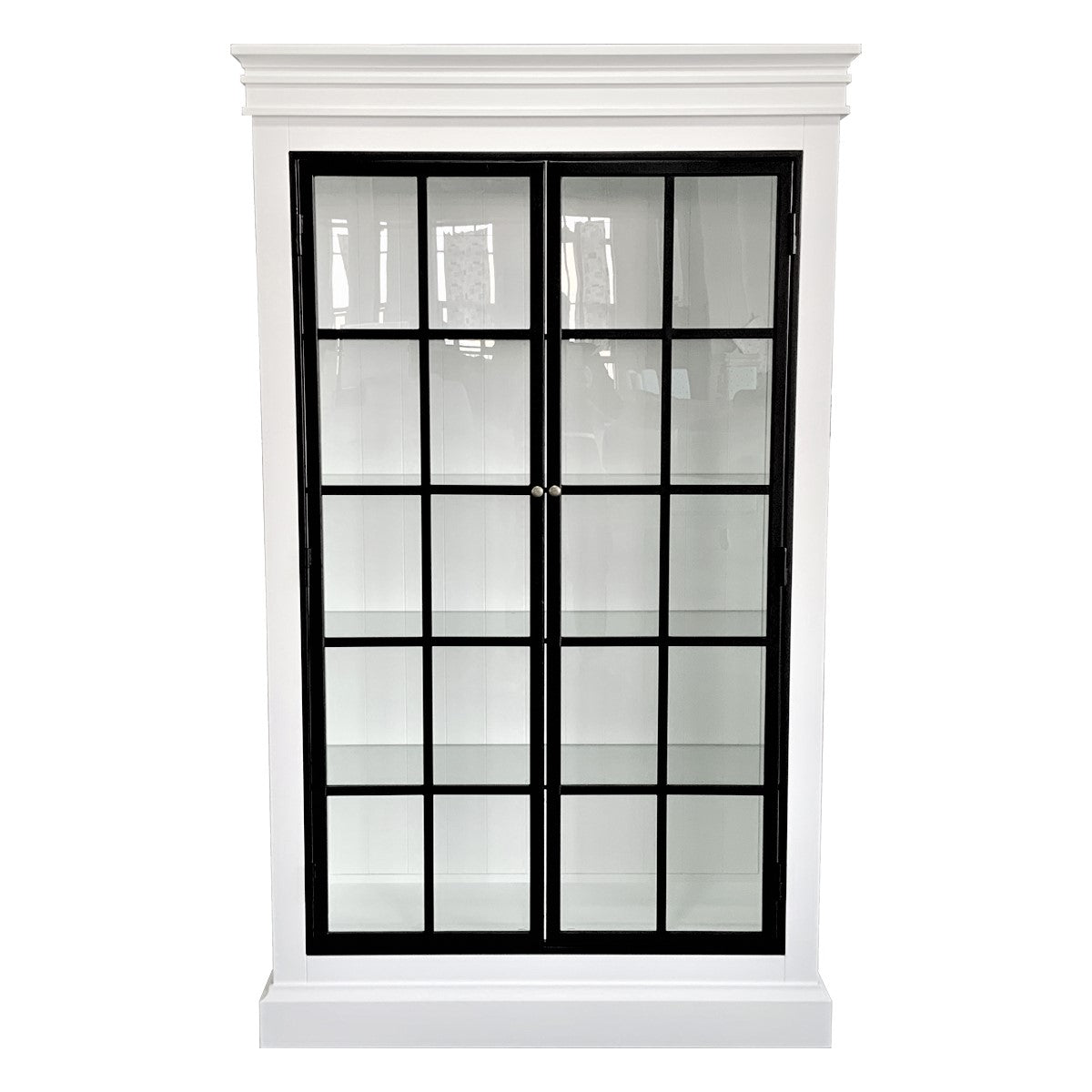 Avenue White Cabinet - Iron Doors