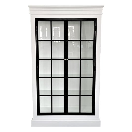 Avenue White Cabinet - Iron Doors