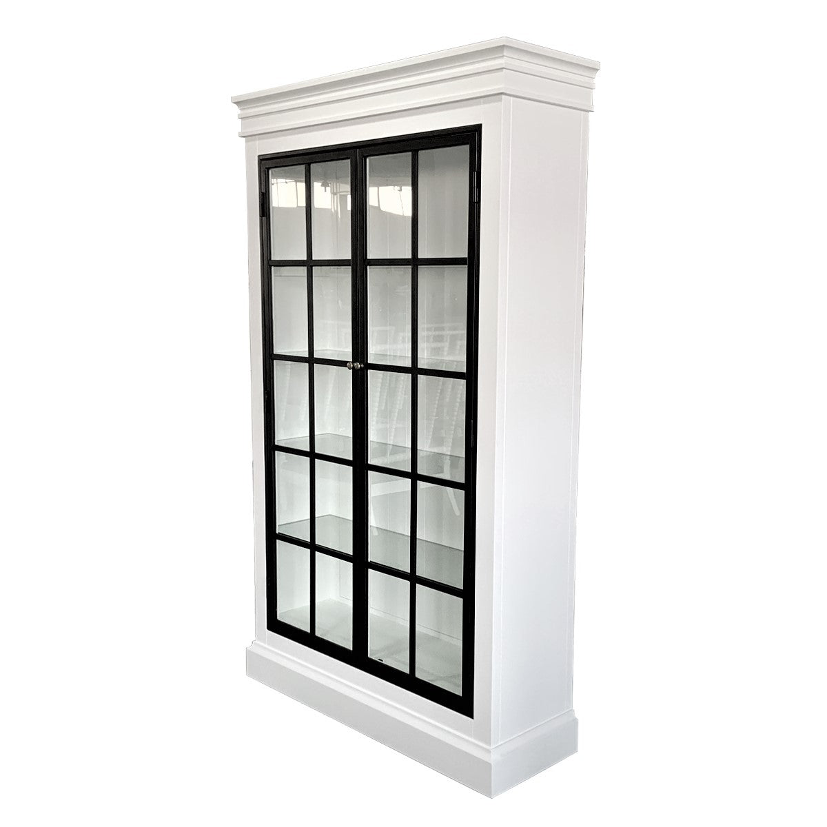 Avenue White Cabinet - Iron Doors