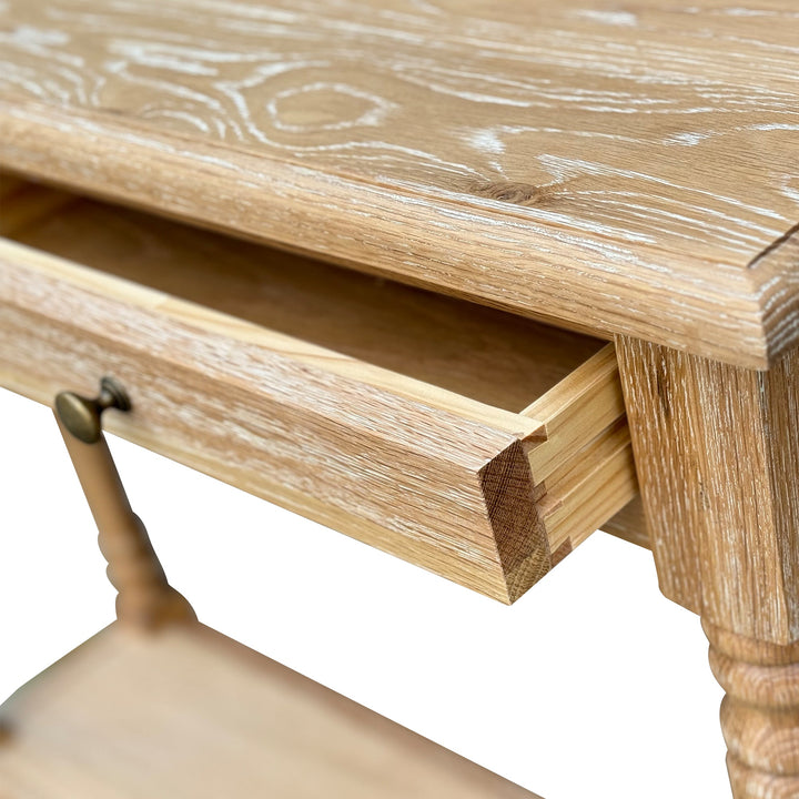 Lucius Console - Whitewash Oak